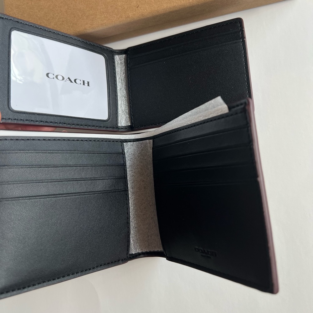 💜 🎁NIB Coach Men's 3 In 1 Wallet Trigger Keyfob Set - Picture 3 of 5